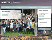 Tablet Screenshot of berufslehre-lonza.com